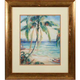 Tropical Breeze II by Alexa Kelemen, Color Lithograph, Signed in Plate, Framed