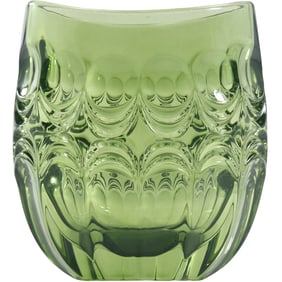 Marquis by Waterford Green Primrose Crystalline Oval Vase
