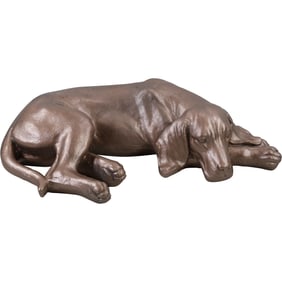 Ceramic Labrador Retriever Dog Sculpture