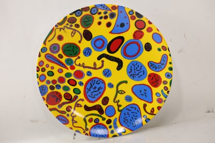 Modern Design Porcelain Cabinet Plate WHITNEY by Yayoi Kusama for Whitney Museum Art