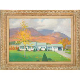 Vintage FC Miller Painting - Autumn in the Adirondacks, Signed