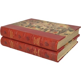 Lot of 2 Nationernes Historie Books – Volume I & Volume V – Danish Book