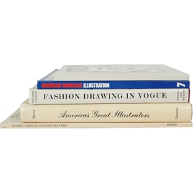 Lot of 5 Illustration Reference Art Books - Fashion, Americas Great Illustrators, American Showcase
