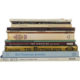 Lot of 12 Art Deco & Art Nouvaeu Reference Art / Antique Books
