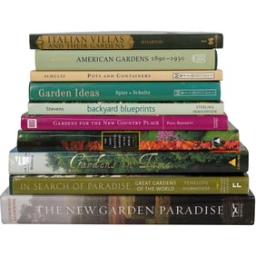 Lot of 10 Decorative Garden Reference Art Books