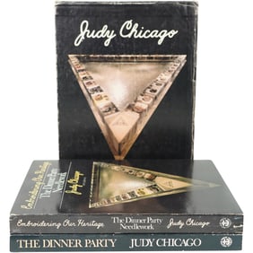 Judy Chicago ‘The Dinner Party’ Book Set – Feminist Art & Needlework