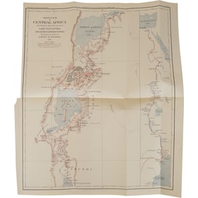 1899 Sketch Map of Central Africa – Ewart S. Grogan’s Expedition