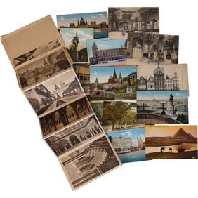 Lot of Antique International Postcards - Egypt, Spain, Belgium