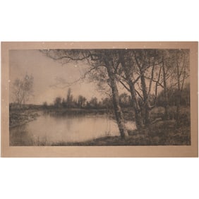 Benjamin Lander (1842-1915) -  Pencil Signed Untitled American Landscape Etching