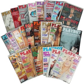 Lot of 23 Playboy Magazines (1990s-2000s)