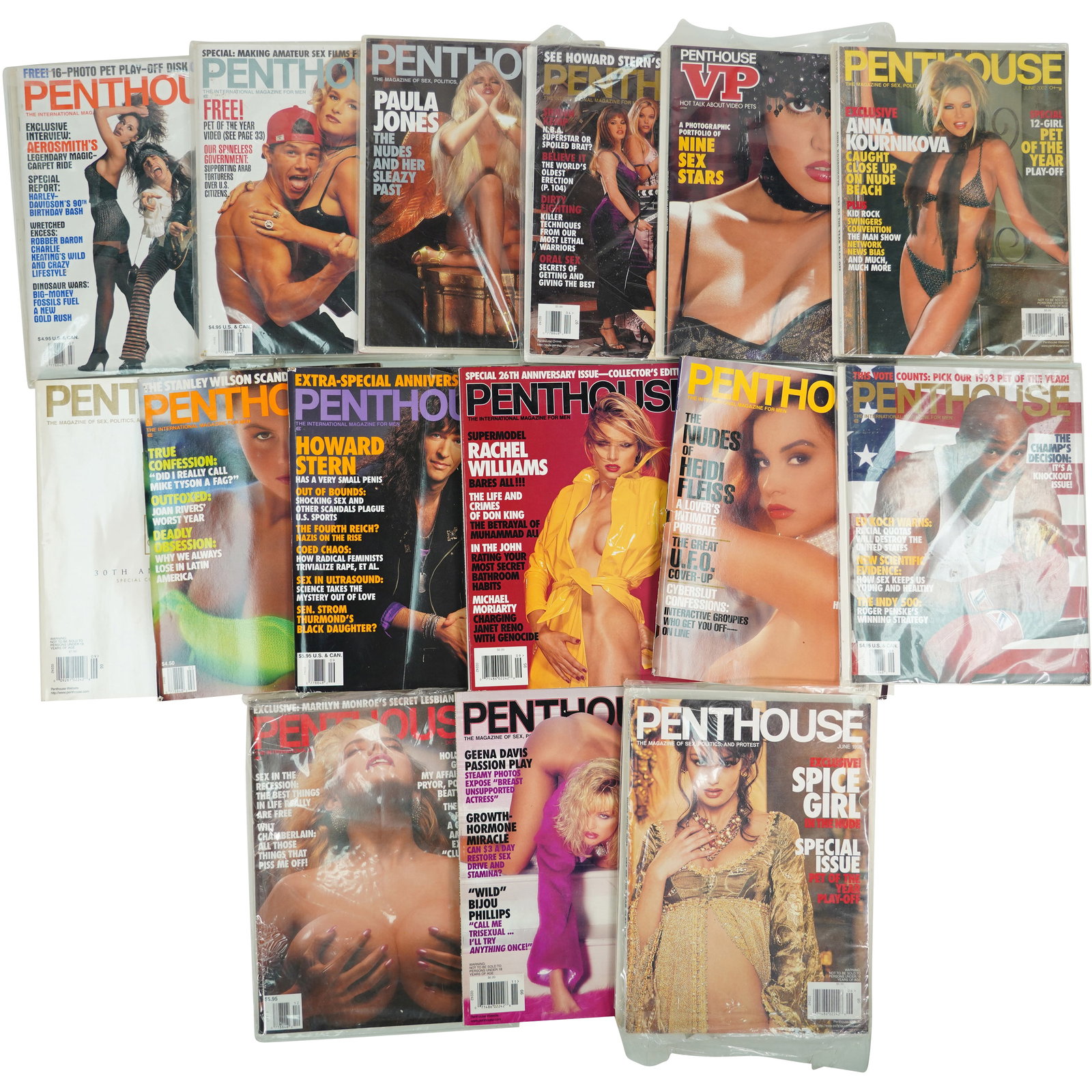 Lot of 15 Vintage Penthouse Magazines (1990s-2000s) (1 of 9)