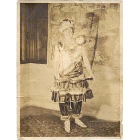 Early 20th C. Rare Cigarette Girl with Tray, Outfit, & Stash Photographed by G. Russel Carrier,