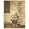 Early 20th C. Rare Cigarette Girl with Tray, Outfit, & Stash Photographed by G. Russel Carrier,