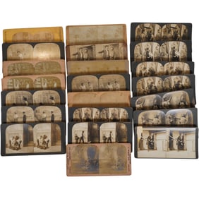 Lot of 22 Antique Stereoviews - Theatre, Acting, Staged
