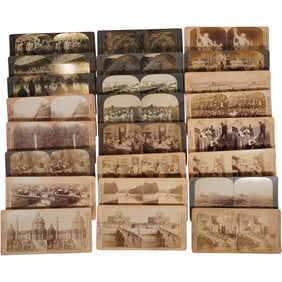 Lot of 24 Keystone View Company + Underwood & Underwood Steroeviews