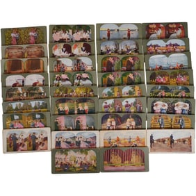 Lot of 34 Antique T.W. Ingersoll Stereoviews