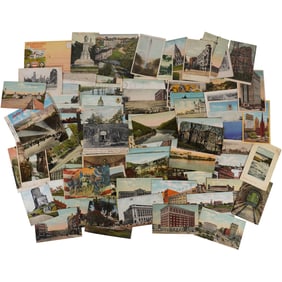 Lot of 90 American Cities & Historic Landmark Postcards