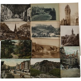 Lot of 10 Antique Unposted Scotland & Ireland Postcards