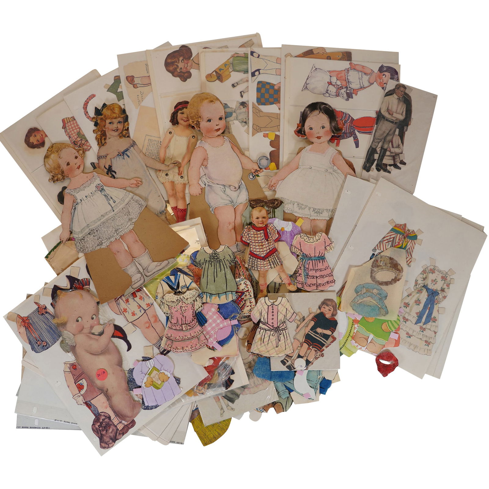Large Collector Lot of 1920s Paper Dolls and Outfits - Antique Cut & Uncut Ephemera (1 of 14)
