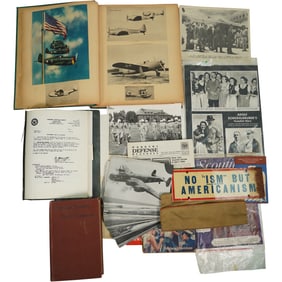 Lot of Vintage U.S. Military Ephemera - WWII & Postwar Photos, Booklets, Signage