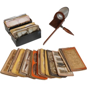 Large Stereoview Collection - 100+ Cards w/ Viewer
