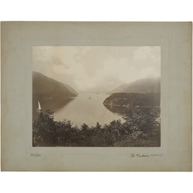 The Hudson - Antique Photograph of the Hudson and Boats by Pach Bros