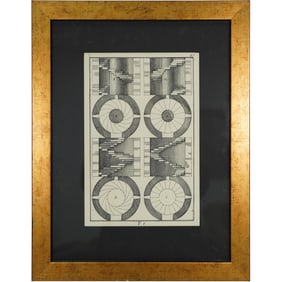 Framed Architectural Print - Spiral Staircase Designs