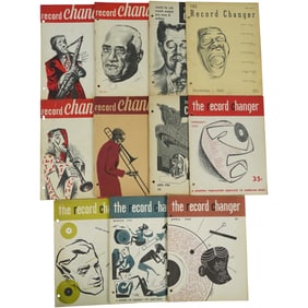 Lot of 11 The Record Changer Jazz Magazines - 1940s Vintage Music Ephemera