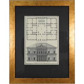 Framed Architectural Print - Giovanni Silvestrini - Classical Design