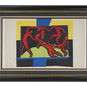 Henri Matisse (1869-1954) - La Danse, 1939, Original Verve Color Lithograph, Framed