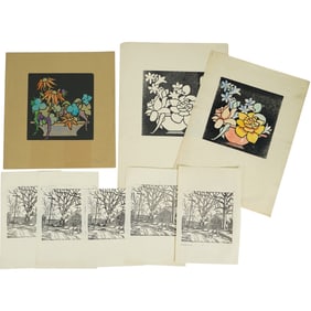 Ralph Dwight Ayer (1909–1985) Woodblock Print Lot