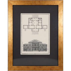 Architectural Engraving of Palladian Design – Framed Print by Gio. Silvestrini