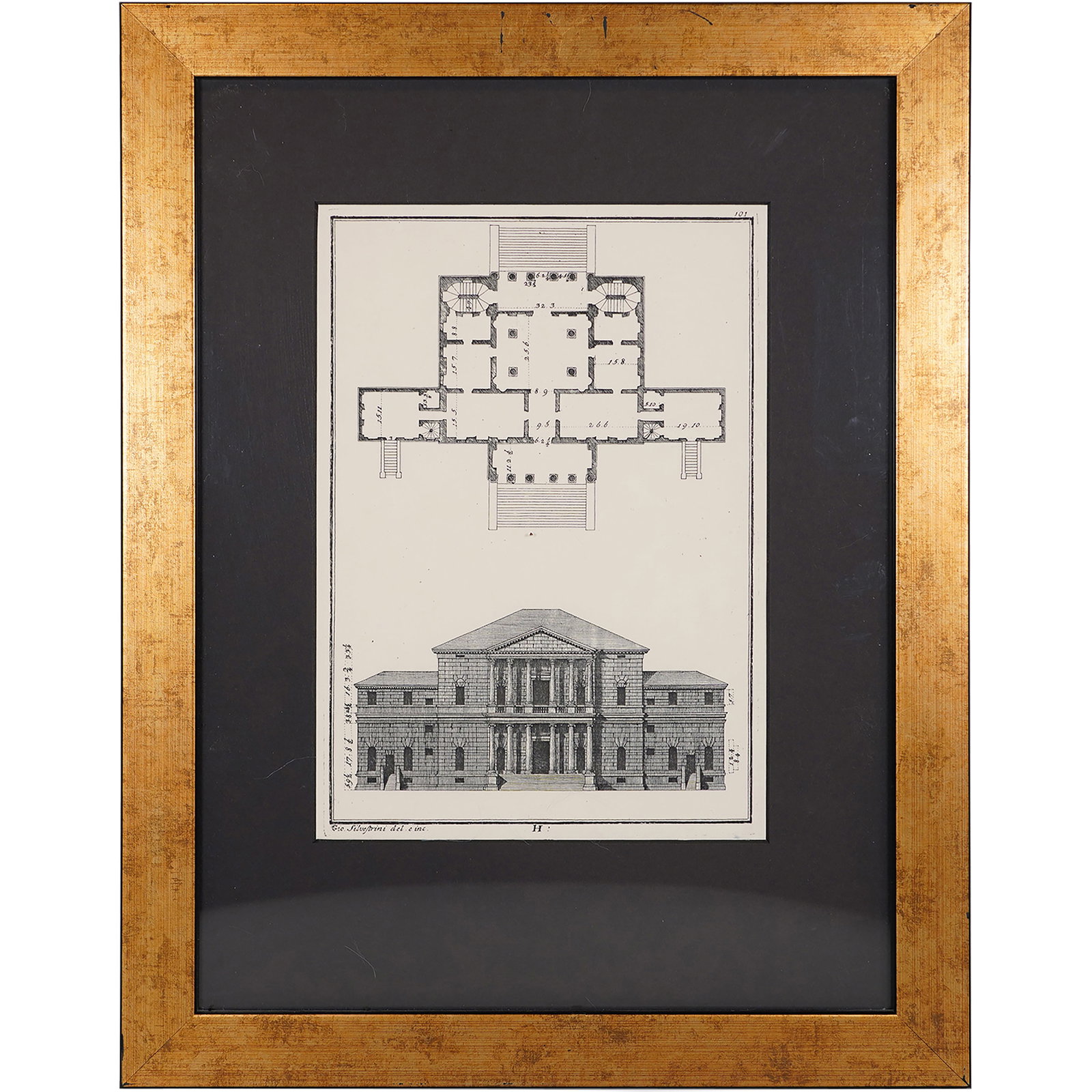 Architectural Engraving of Palladian Design – Framed Print by Gio. Silvestrini (1 of 7)
