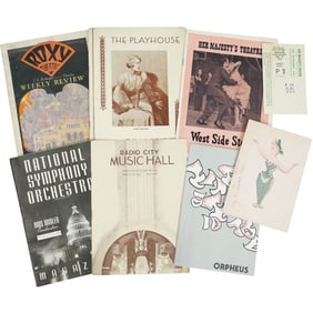 Vintage Theater & Symphony Ephemera Lot – Roxy, Radio City, Orpheus, National Symphony