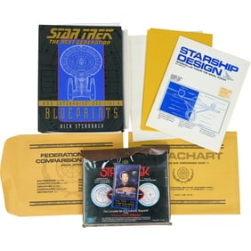 Star Trek Collector Set Blueprints, Starship Design, Brent Spiner Signed