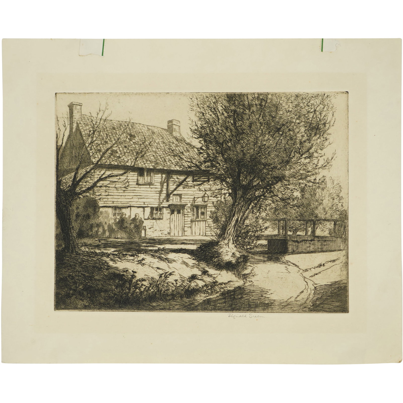 Reginald Green (1884–1971) - Country Homestead Scene - Pencil Signed Etching (1 of 7)