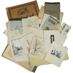 Large Archive of Ralph Dwight Ayer (1909–1985) – Early Work, Studies & Figure Drawings