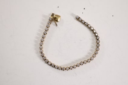 .925 Sterling Silver FM-81 CZ Tennis Bracelet 7 1/2 in. x 1/4 in.