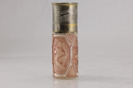 RENE LALIQUE CORDAY PARIS " ART DECO GLASS SCENT BOTTLE / ATOMIZER, NUDES