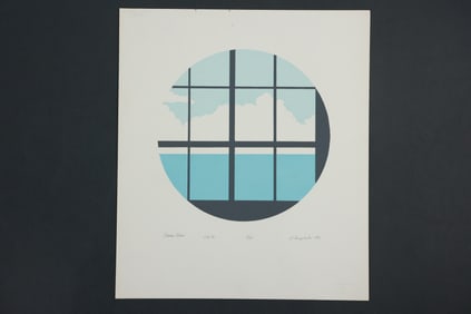 Robert Angeloch 1922-2011, Color Woodcut, "Ocean View", 1982, S-82, #8/25.