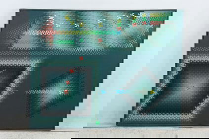 Douglas Peden, Acrylic on Canvas, "Counter-Thrust", Kinetic Painting, Vintage