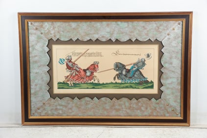 Scene depicting Wilhelm von Bayern clashing in the tournament with Gregory von Eglossteim