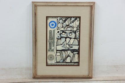 Wayne Cunningham, American, Abstract Mixed Media, Signed and Framed