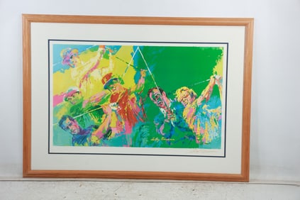 Lithograph titled "Leroy Neiman Golf Champions," also known as "Legends of Golf," by LeRoy Neiman