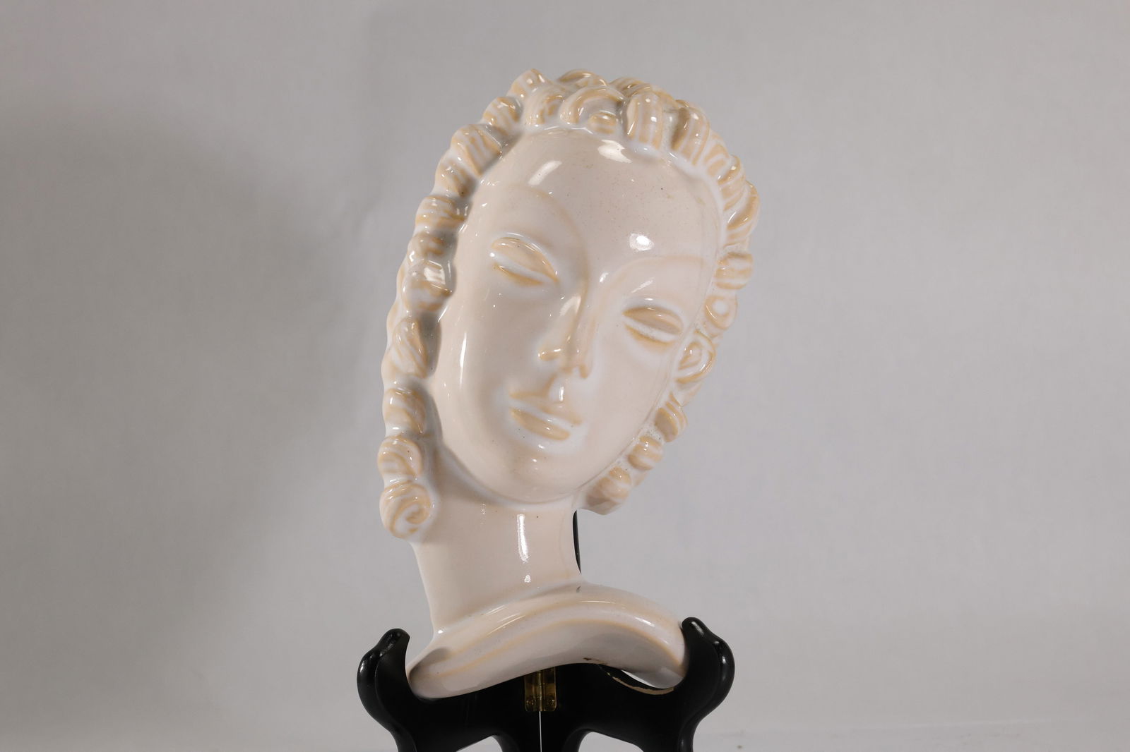 1930s Kent Art Ware Art Deco Pottery Woman's Face Wall Plaque 10 inches (1 of 20)