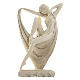 Art Deco Style Dancer Figural Table Lamp in Hard Composition 12.75 in. height x 8 in. wide