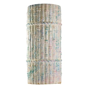 Stylish Bamboo Motif Ceramic Umbrella Stand 17.5 in. height x 8 in. wide