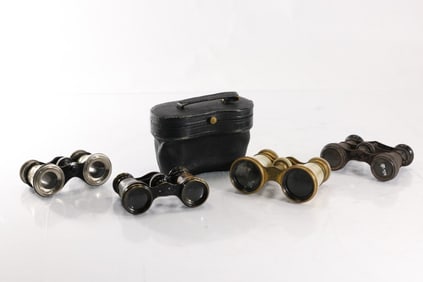 4 Assorted Antique Opera Glasses including Mother of Pearl