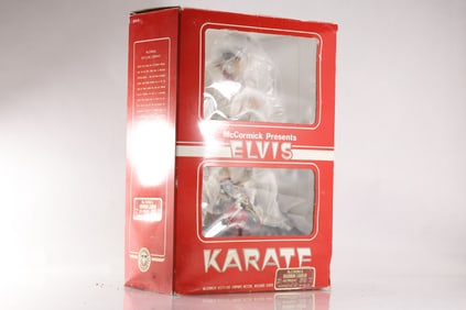 ELVIS Karate "Taking Care of Business" Figural Decanter in Box, McCormick Bourbon Liqueur
