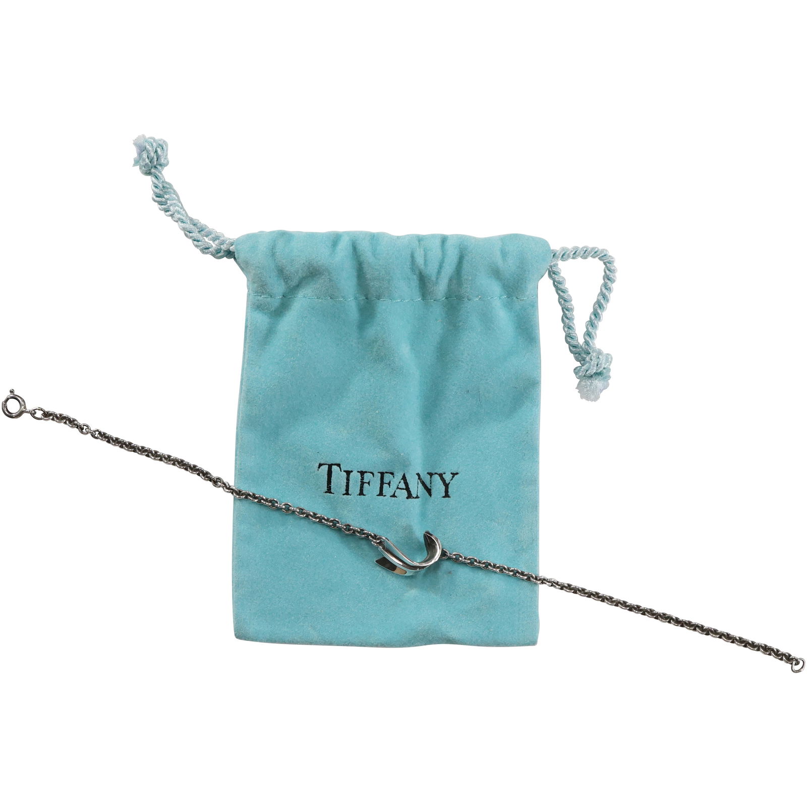 TIFFANY & CO Sterling Silver Bracelet 7 1/2 in. x 1/2 in. , with fabric pouch (1 of 14)